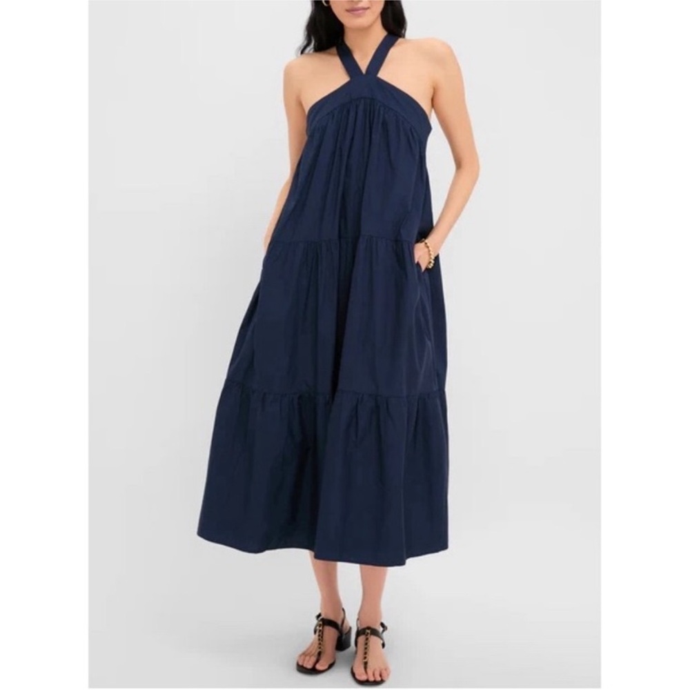Tuckernuck Navy Halter Maxi Dress